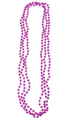 Image of Pack of 3 Metallic Magenta Novelty Beaded Necklaces