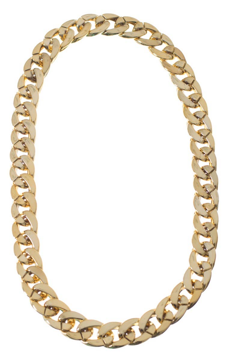 Men's Thick Gold Chunky Chain Gangster Pimp Hip Hip Rapper Costume Necklace Jewellery Accessory Main Image