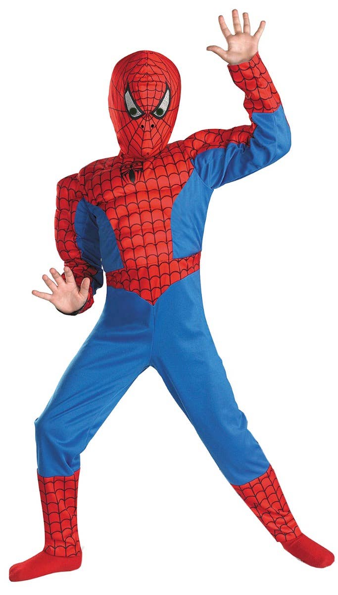 Boys Red and Blue Spider Hero Spiderman Costume