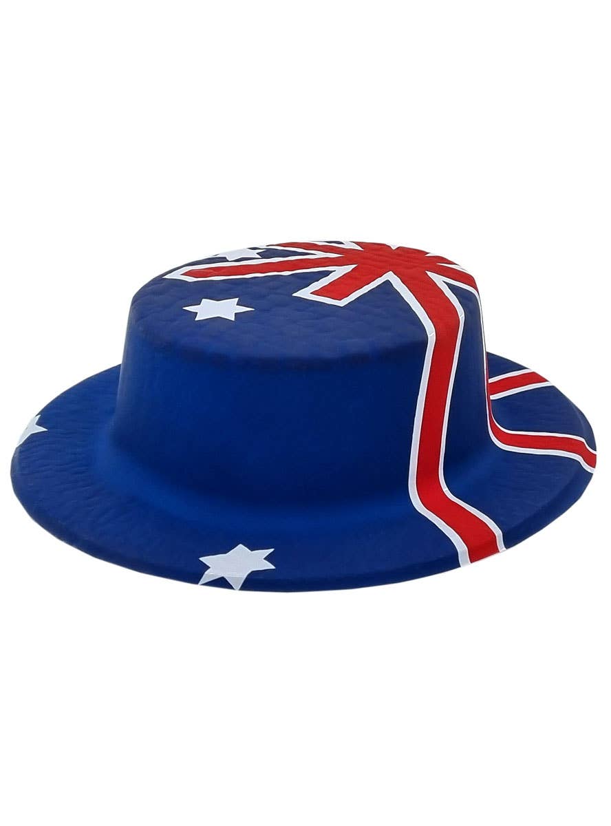 Short Plastic Australian Flag Aussie Top Hat - Alternative Image