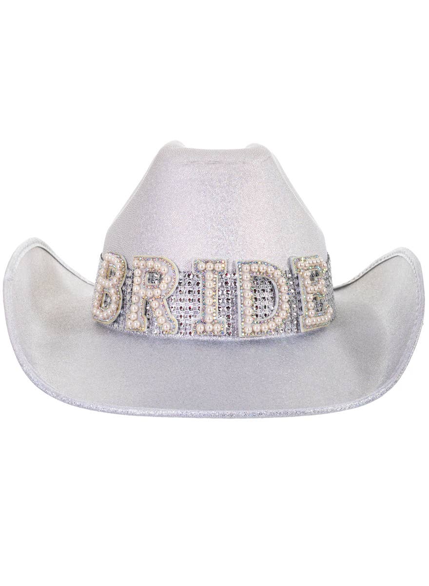 White Bride Hen's Night Costume Hat - Alternative Image
