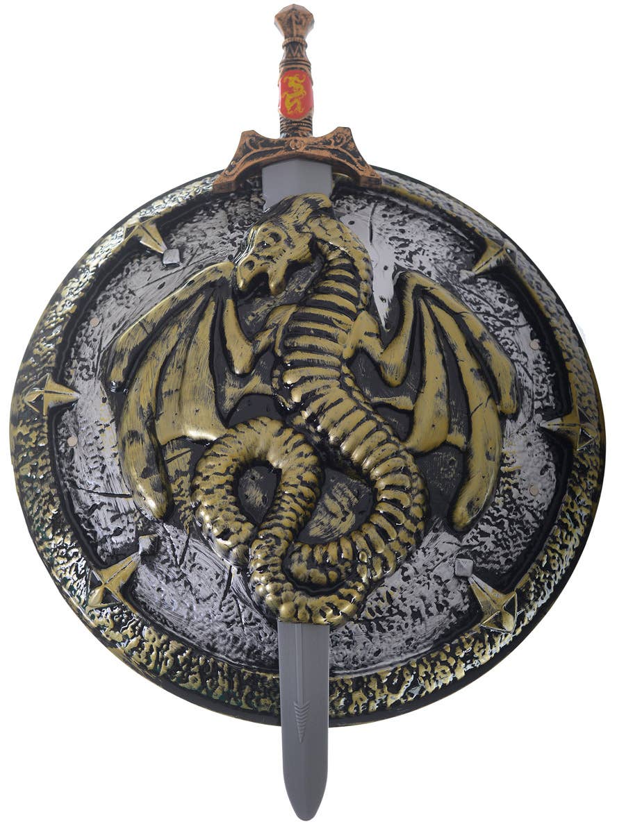 Round Knight Sword and Shield Weapon Set