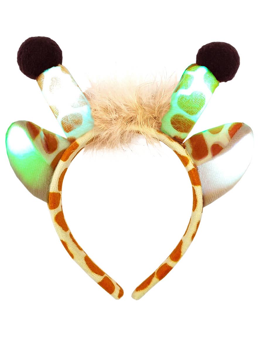 Light Up Giraffe Ears Costume Headband - Main Image