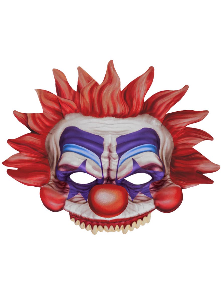 Red and Purple Clown Halloween Mask