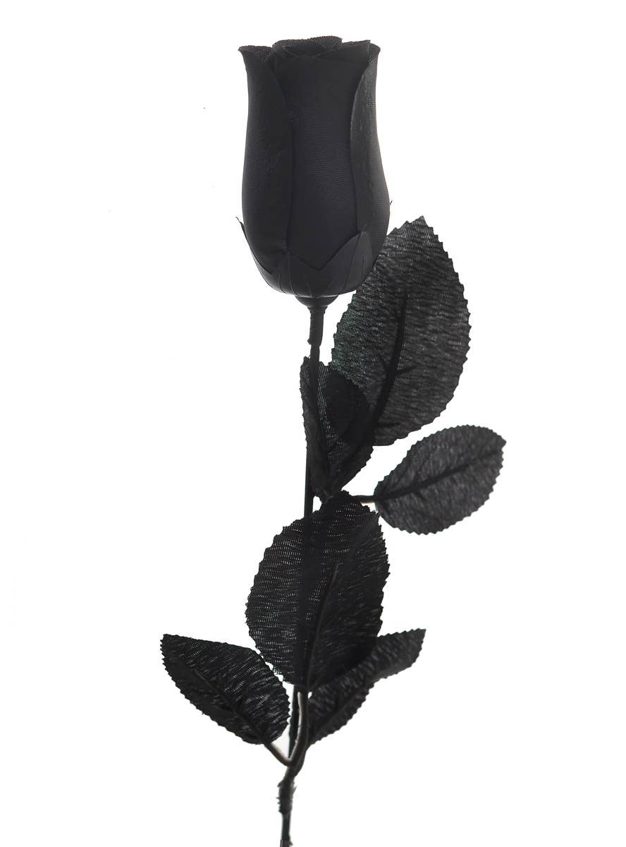 Long Stem Black Rose Prop - Close Image
