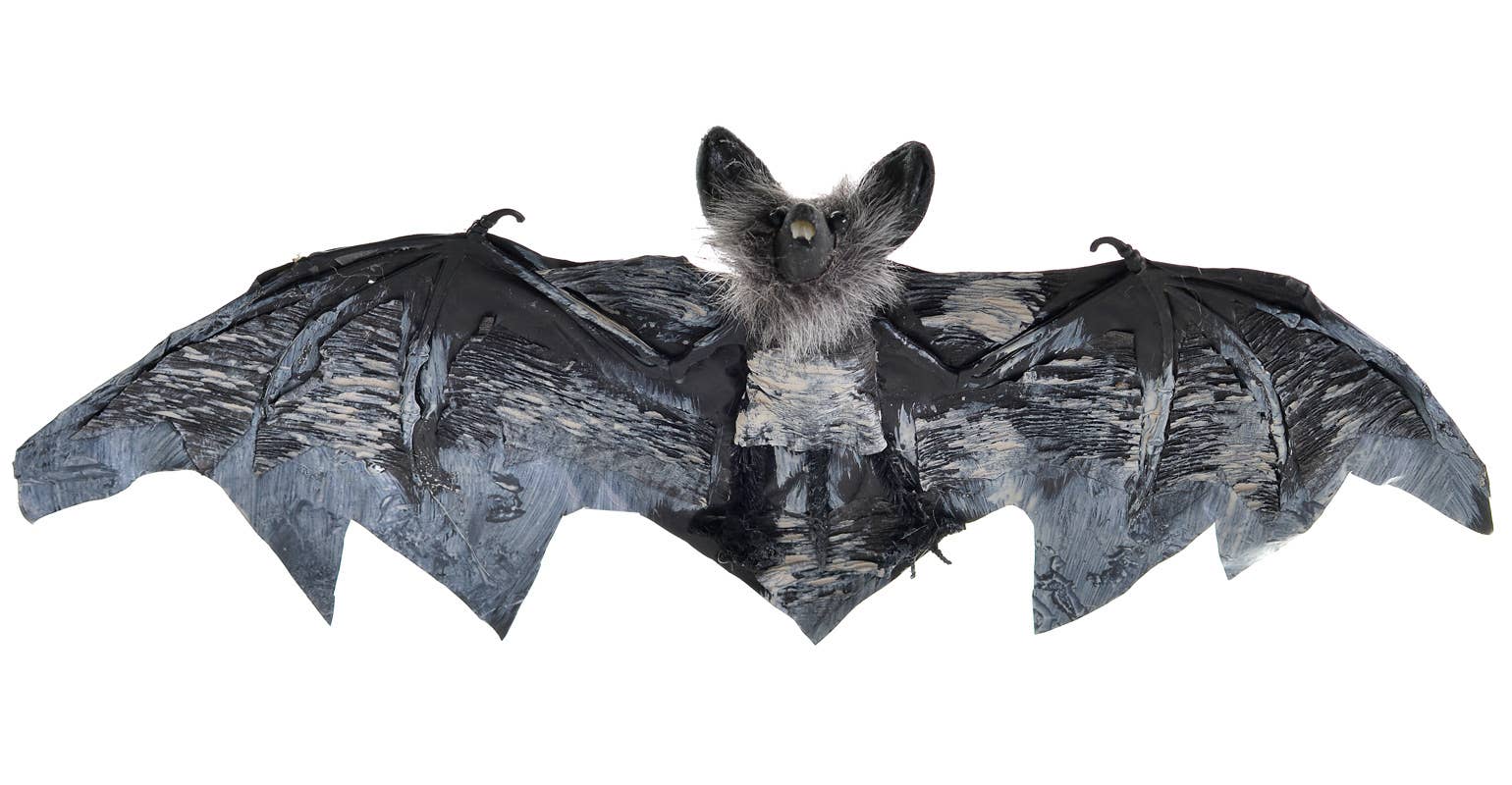Grey Bat Halloween Hanging Decoration - Close Image