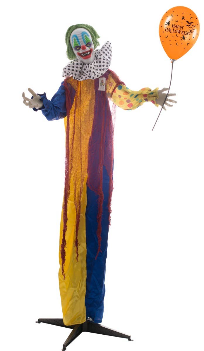 Standing Animated Talking Killer Clown Halloween Decoration Haunted House Accessory Main Image