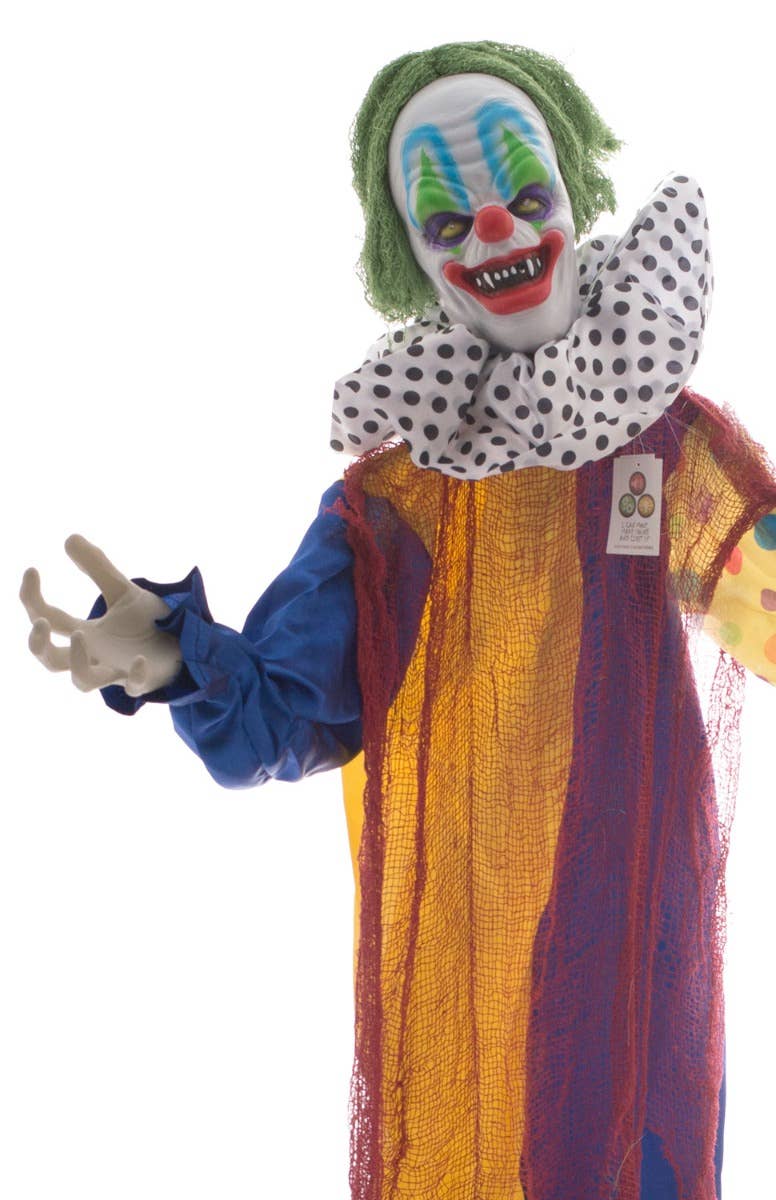 Standing Animated Talking Killer Clown Halloween Decoration Haunted House Accessory Zoom Image