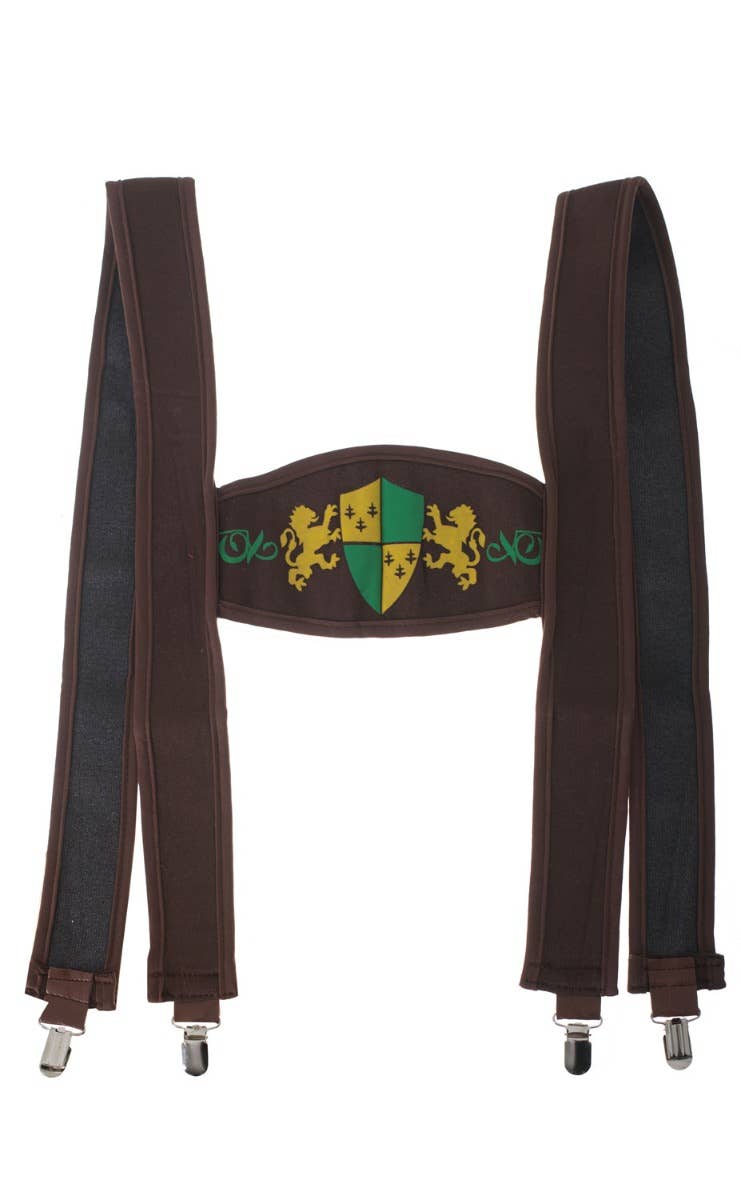 Image of Oktoberfest German Lederhosen Costume Suspenders
