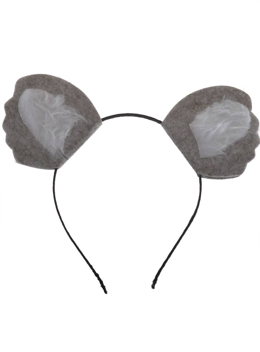 Grey and White Koala Costume Ears