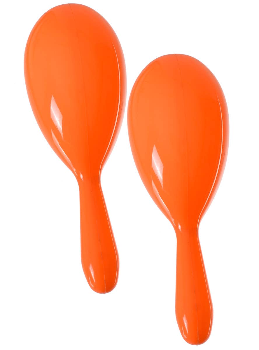 Neon Orange Costume Maracas