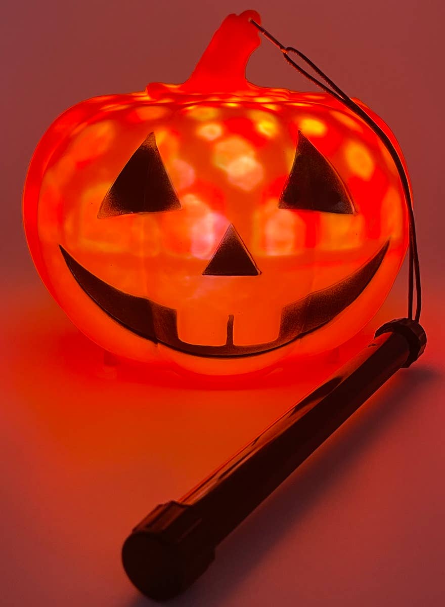 Orange Pumpkin Trick or Treat Safety Light with Noise - Alternate Image