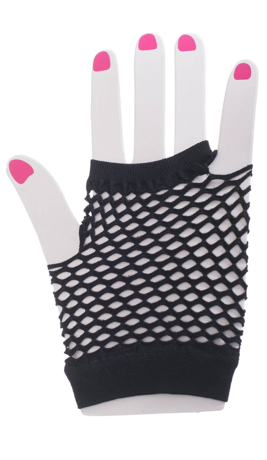 Black Fingerless Fishnet Gloves Accessory main image