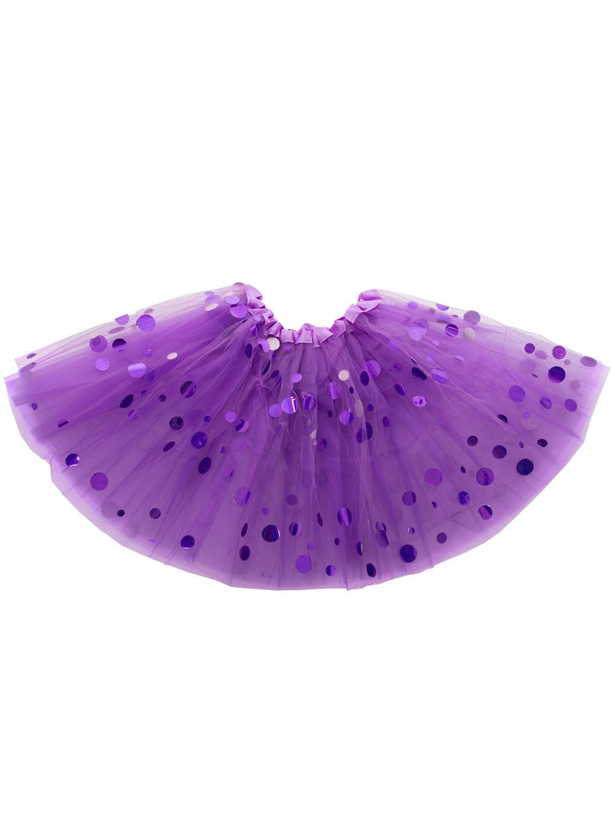 Tulle Purple Holographic Dot Women's Tutu Petticoat