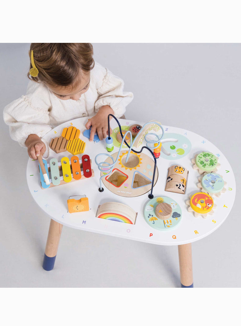 Wooden Toddler Sensory Activity Table