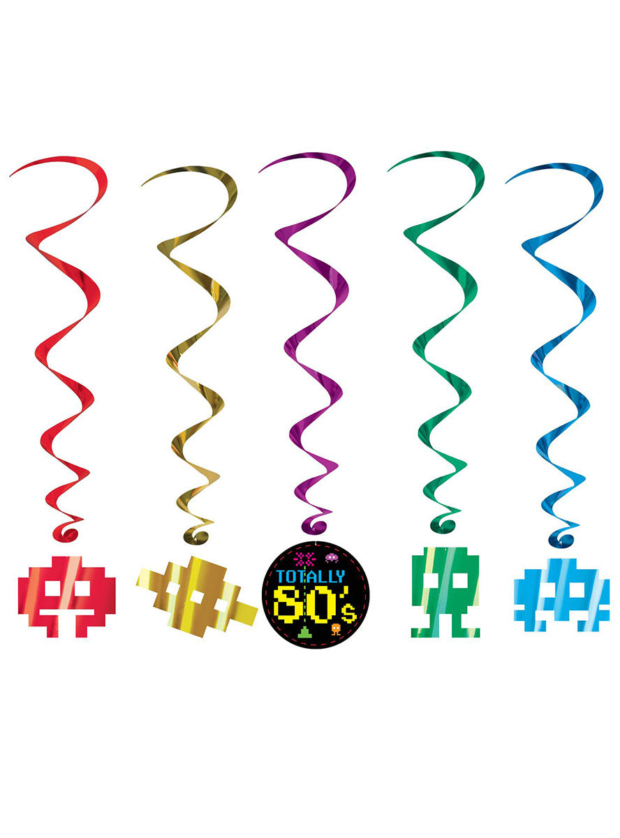 Totally 80s Hanging Whirl Decorations - Main Image