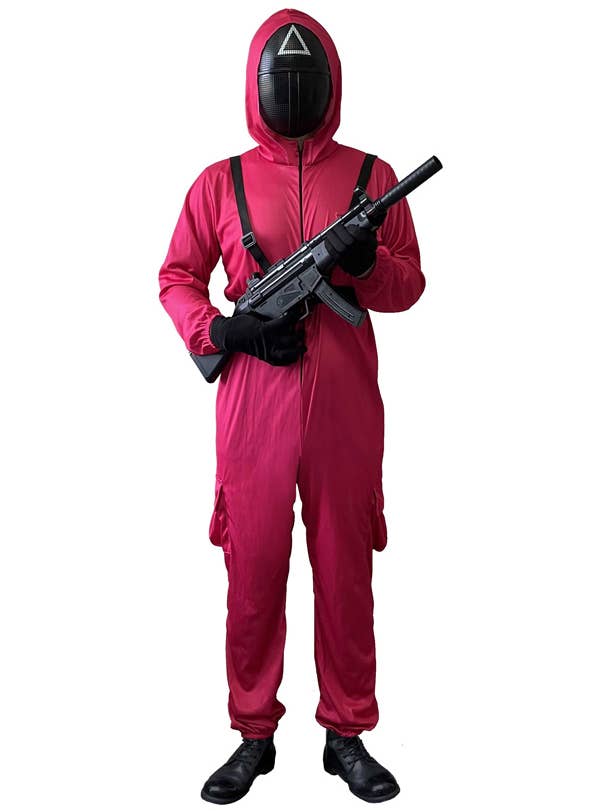 Image of Squid Play Adult's Triangle Guard Fancy Dress Costume