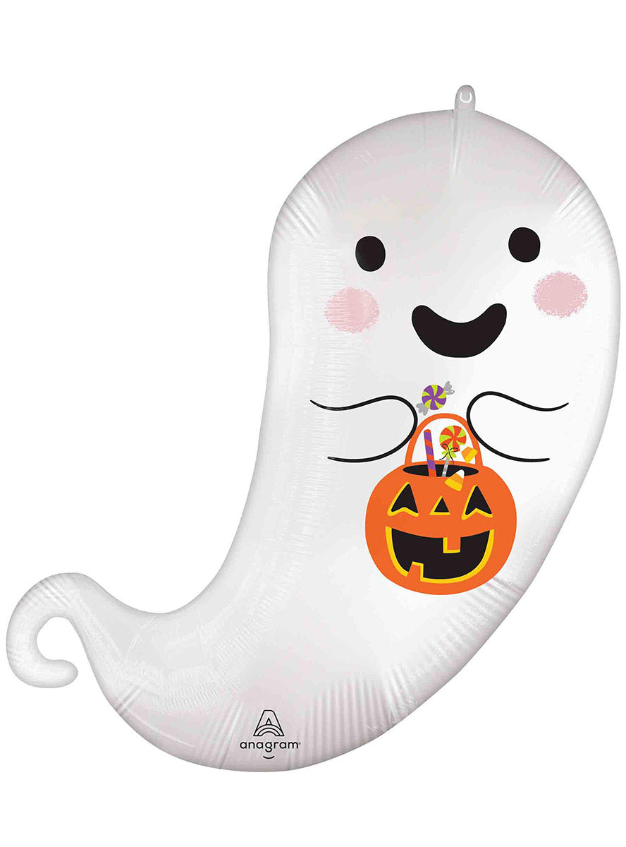 Trick or Treat Ghost Halloween Supershape Balloon - Main Image