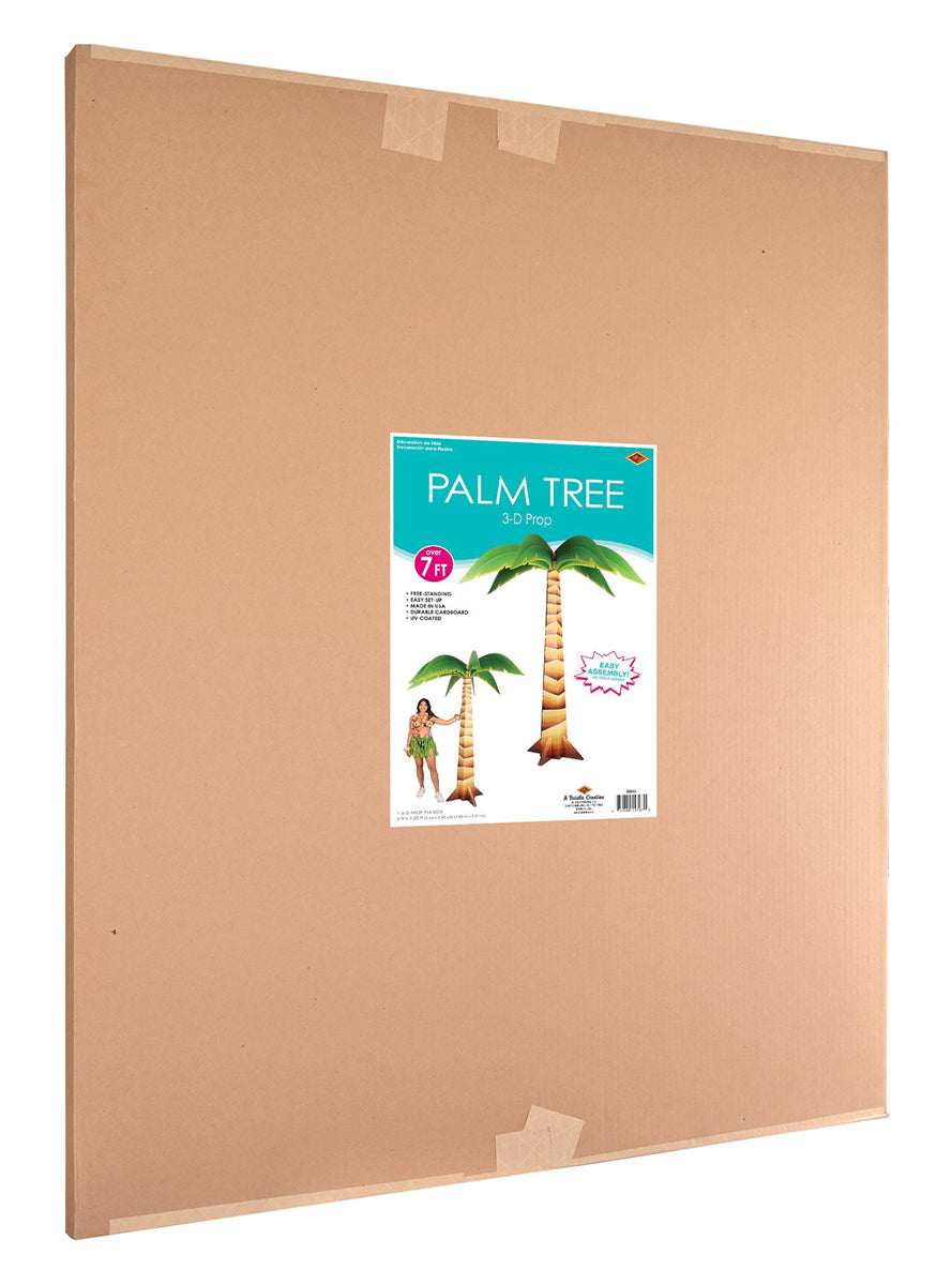 Tropical Party 220cm Tall Palm Tree 3D Decoration - Packaging Image