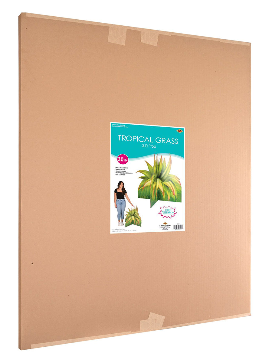 Tropical Party 76cm 3D Grass Prop - Packaging Image