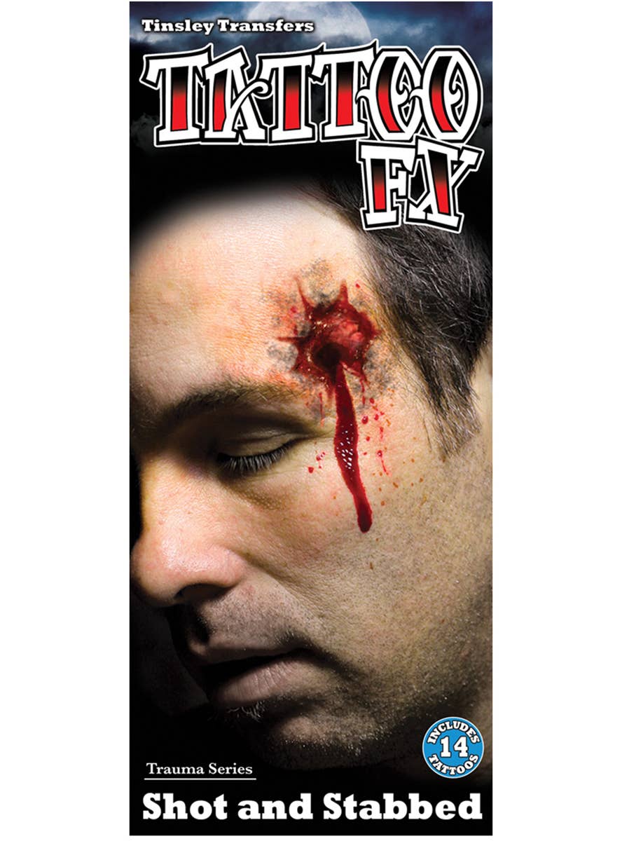Tinsley Transfers Realistic Shot and Stabbed Tattoo Wounds - Main Image