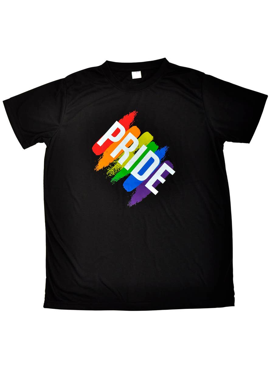 Image of Rainbow Pride Black Unisex Adults Crew Neck Shirt