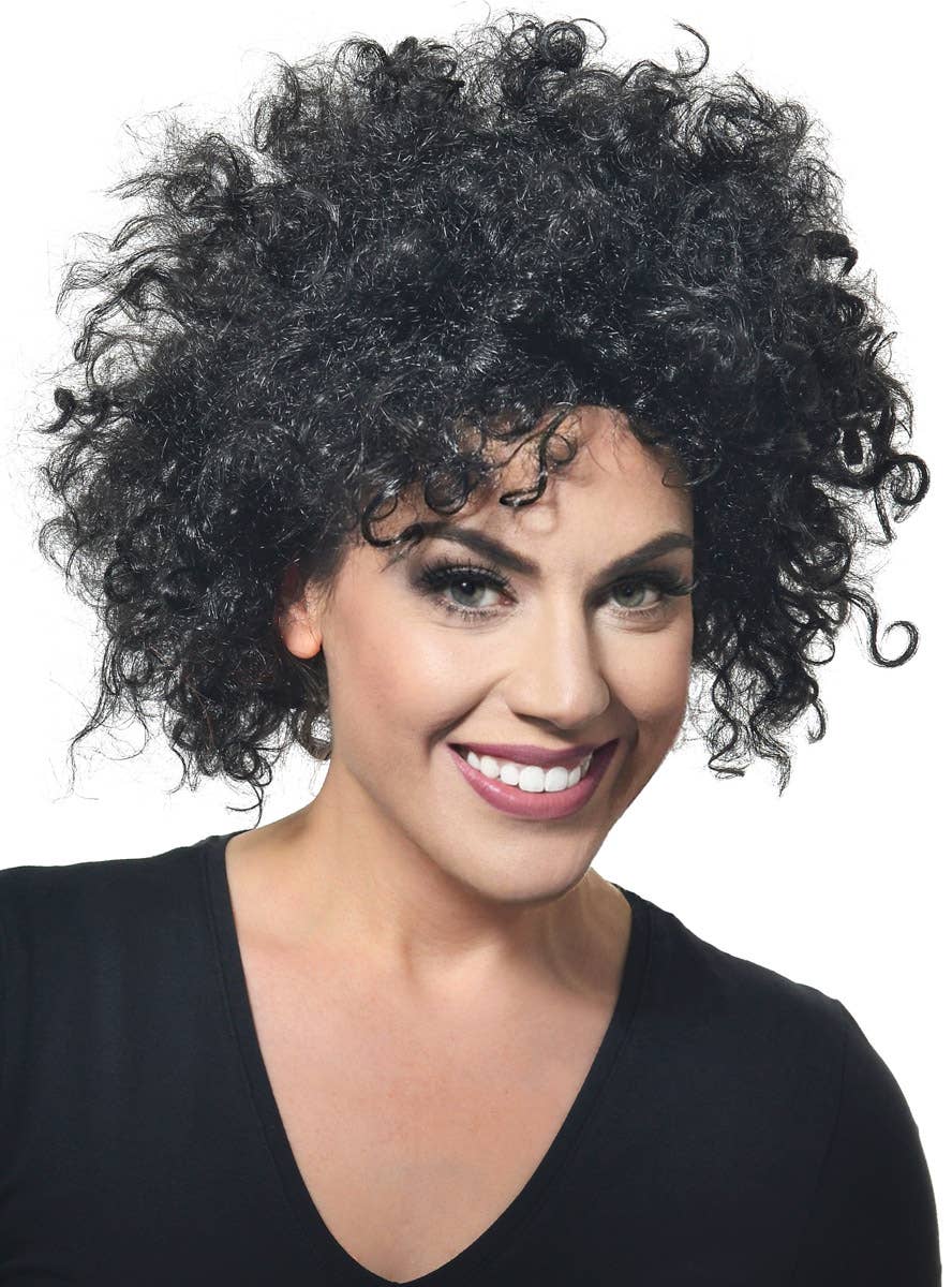 Large Curly Black Unisex Adult's Afro Costume Wig