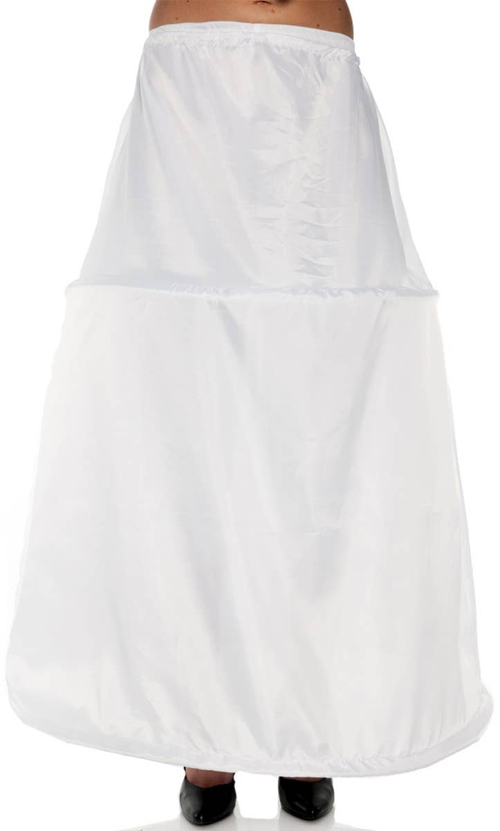 Women's White Full Length Hooped Petticoat Costume Accessory Main Image