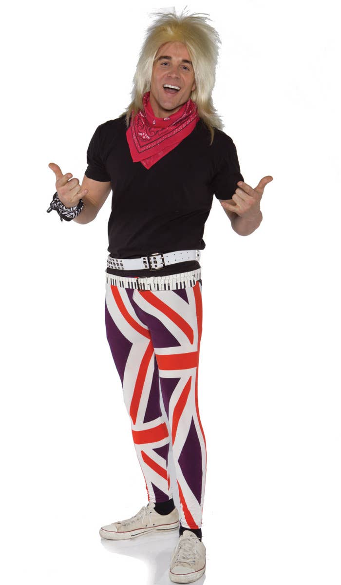 Men's Rock On British Star Fancy Dress 80s Costume - Main Image