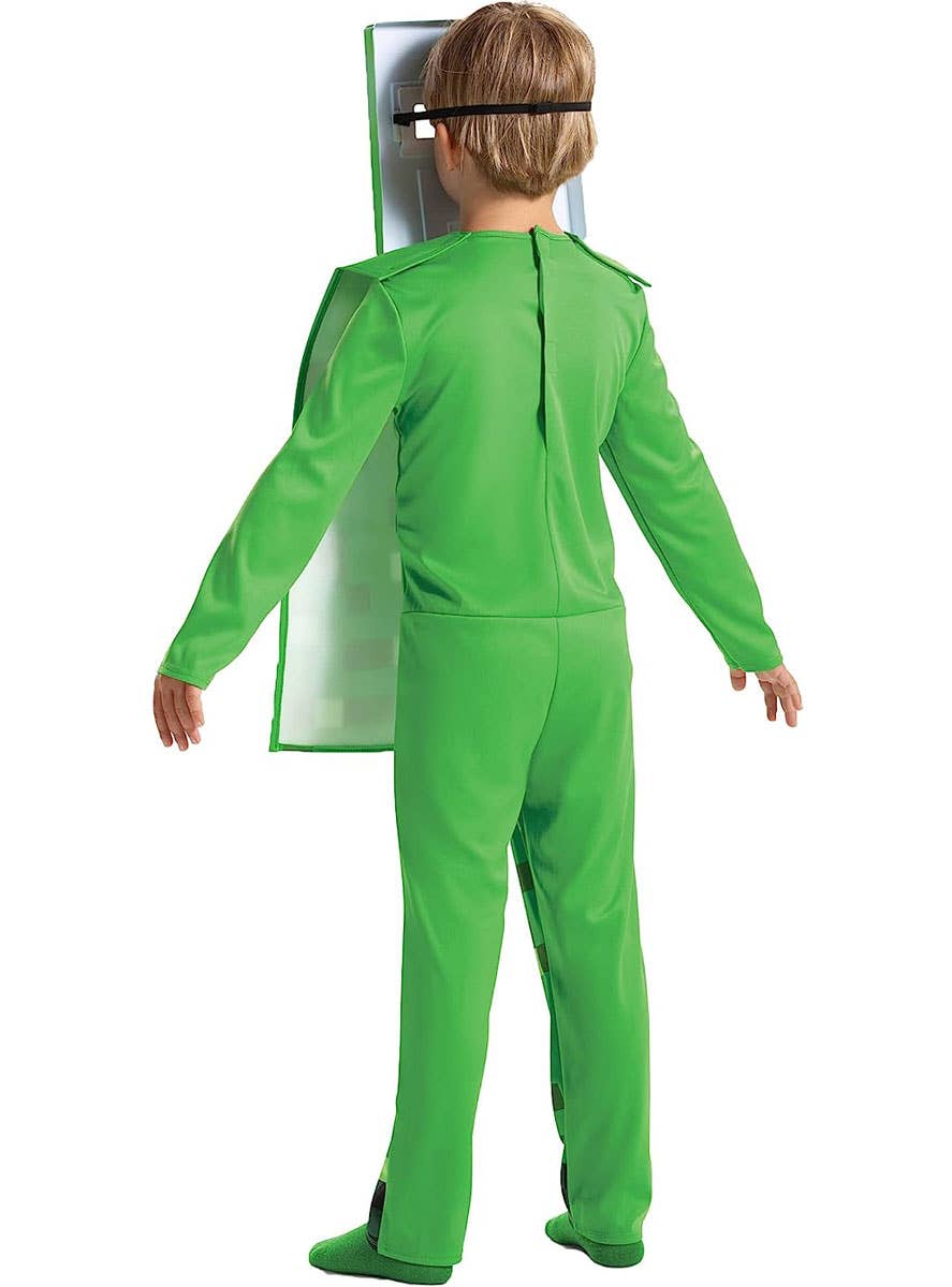 Image of Minecraft Creeper Boys Value Costume - Back Image