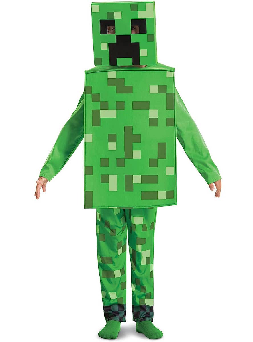 Image of Minecraft Creeper Boys Value Costume - Front Image