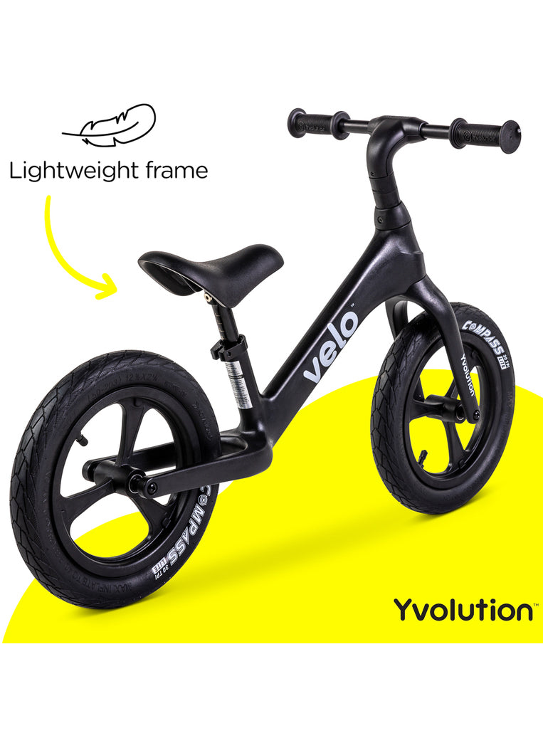 Velo Pro Lightweight Black Balance Bike For Children - Info Image 1