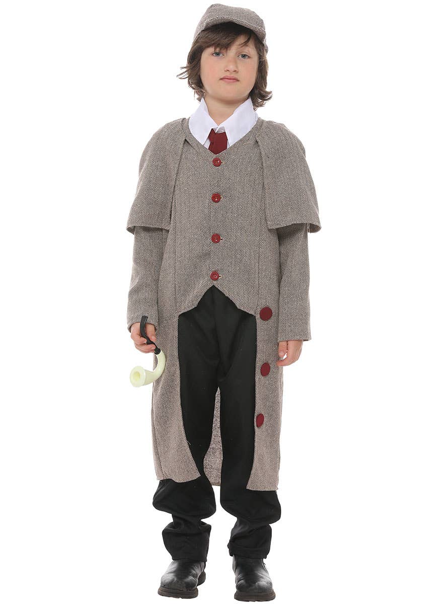 Image of Victorian Detective Boy's Sherlock Book Week Costume - Alternate View