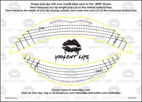 Women's Pink And White Polka Dot Temporary Lip Tattoo Applique Costume Accessory Template Image