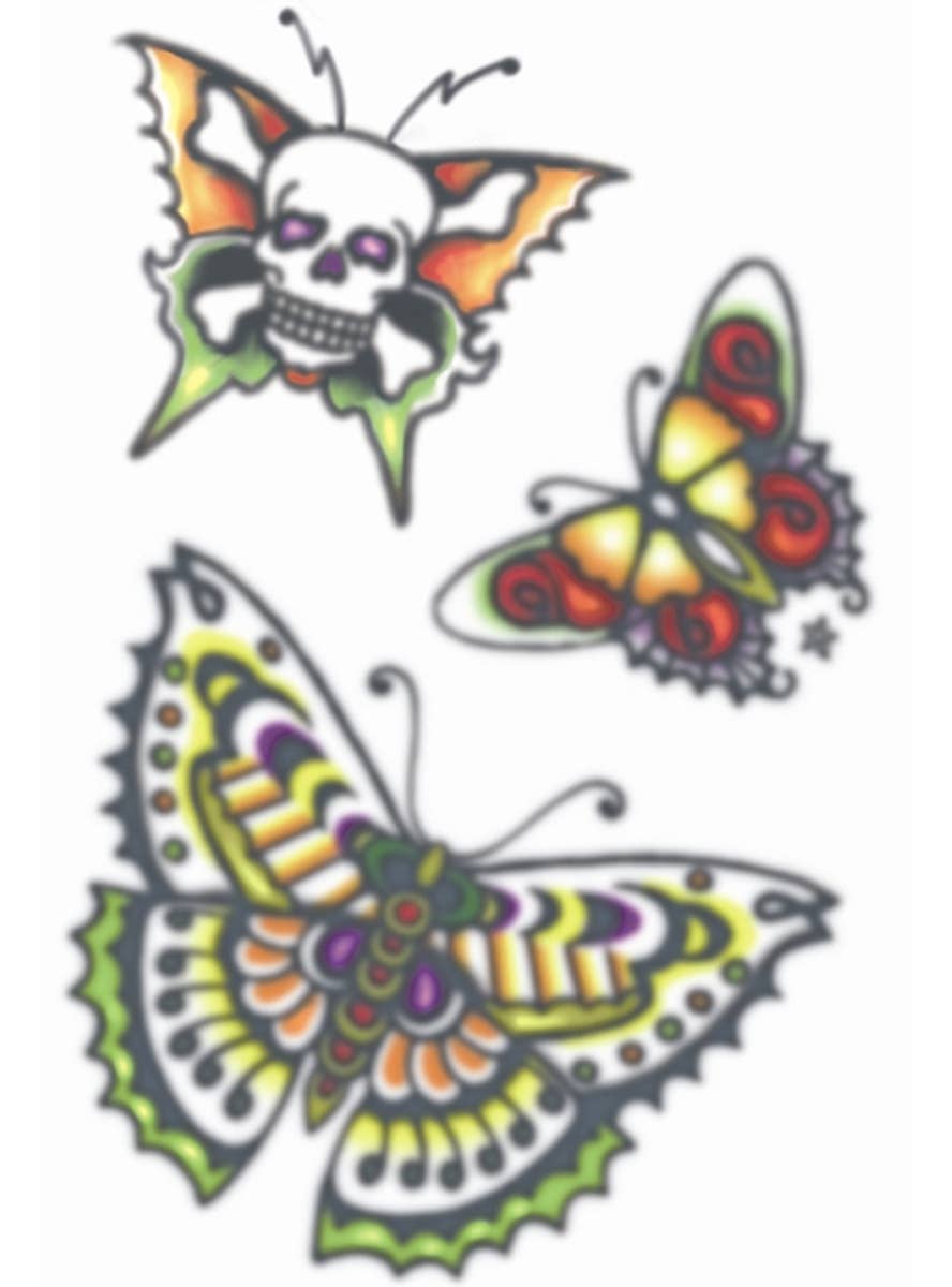 Tinsley Transfers Vintage Butterflies Temporary Tattoo - Alternative Image