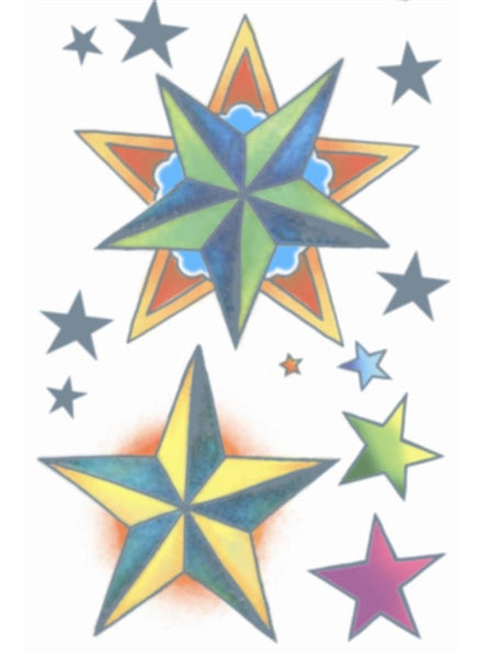Tinsley Transfers Vintage Nautical Stars Temporary Tattoo - Alternative Image