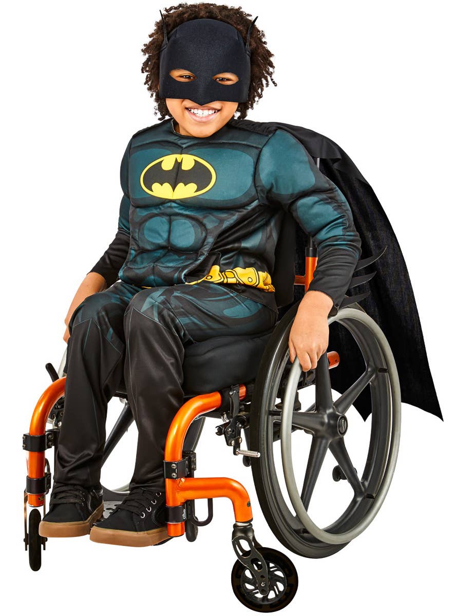 Image of Adaptive Batman Boys DC Superhero Costume - Alternate Front View