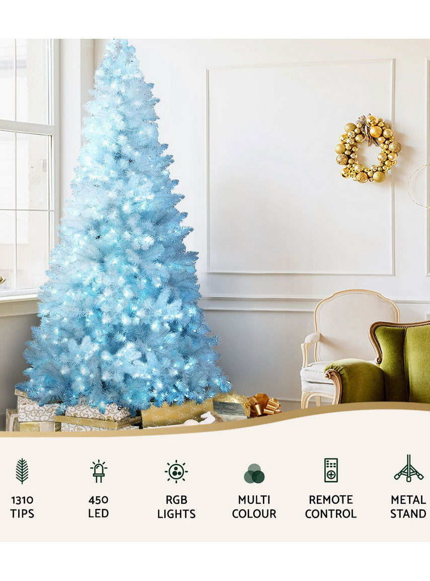 White Christmas Tree With RGB Lights And Remote 210cm Information Image
