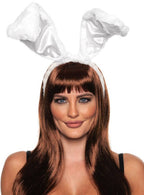 Fluffy White Bunny Ears and Tail Accessory Set - Main Image