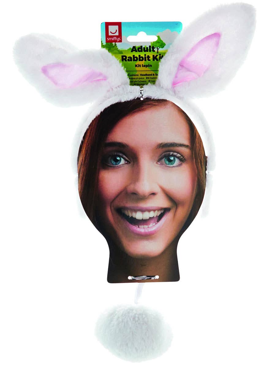 Bunny Ears and Tail Costume Kit for Adults - Pack Image