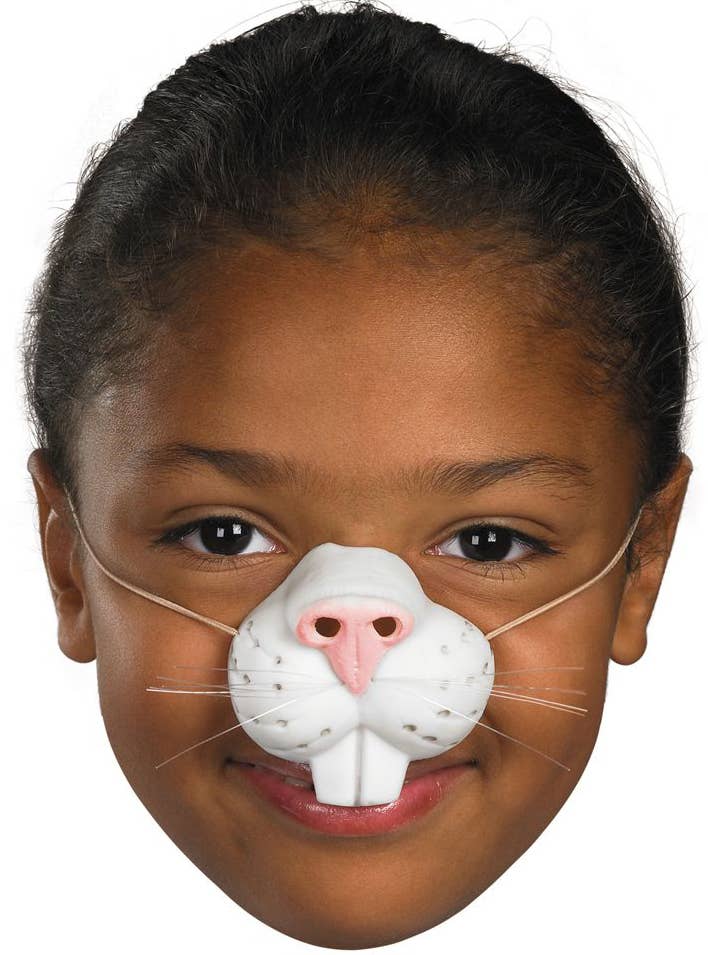 Rabbit Costume Nose With Teeth And Whiskers on Elastic