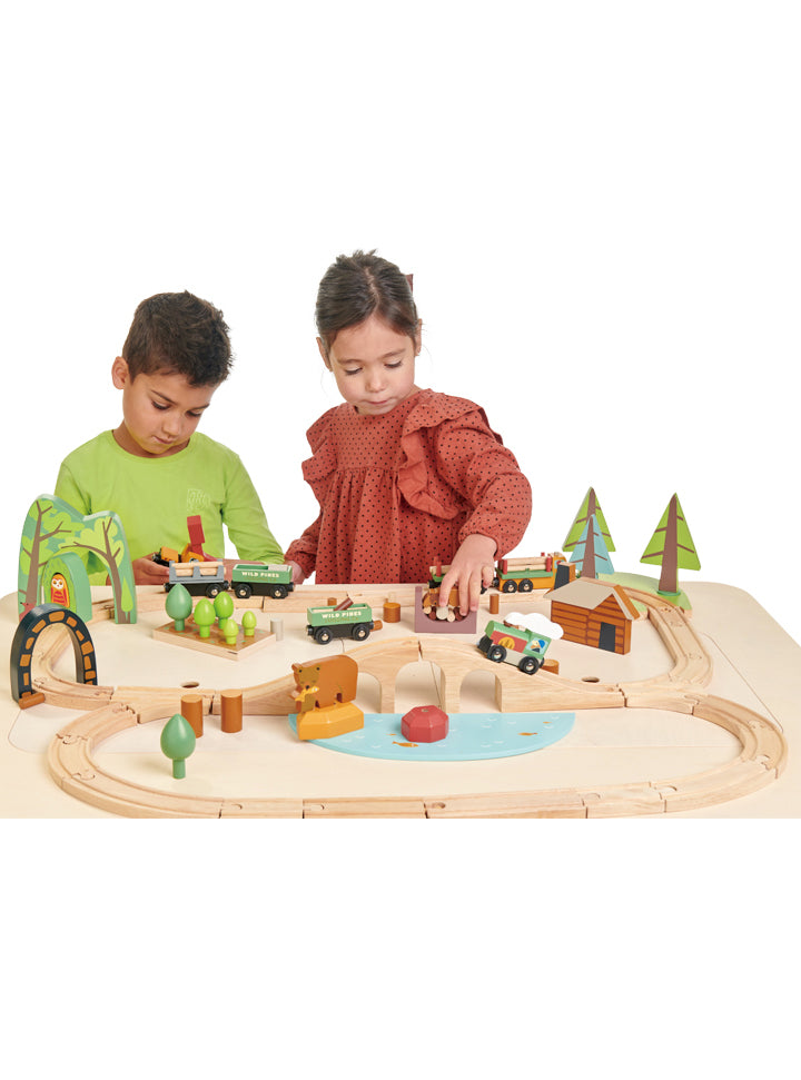 Wild Pines Wooden Train Toy Set - Alternate Image