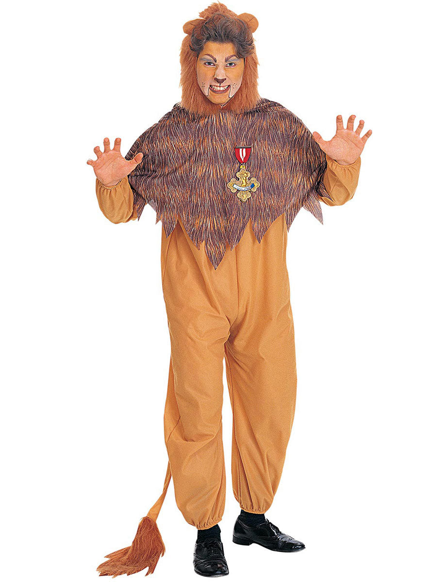 Wizard Of Oz Adults Cowardly Lion Costume - Main Image