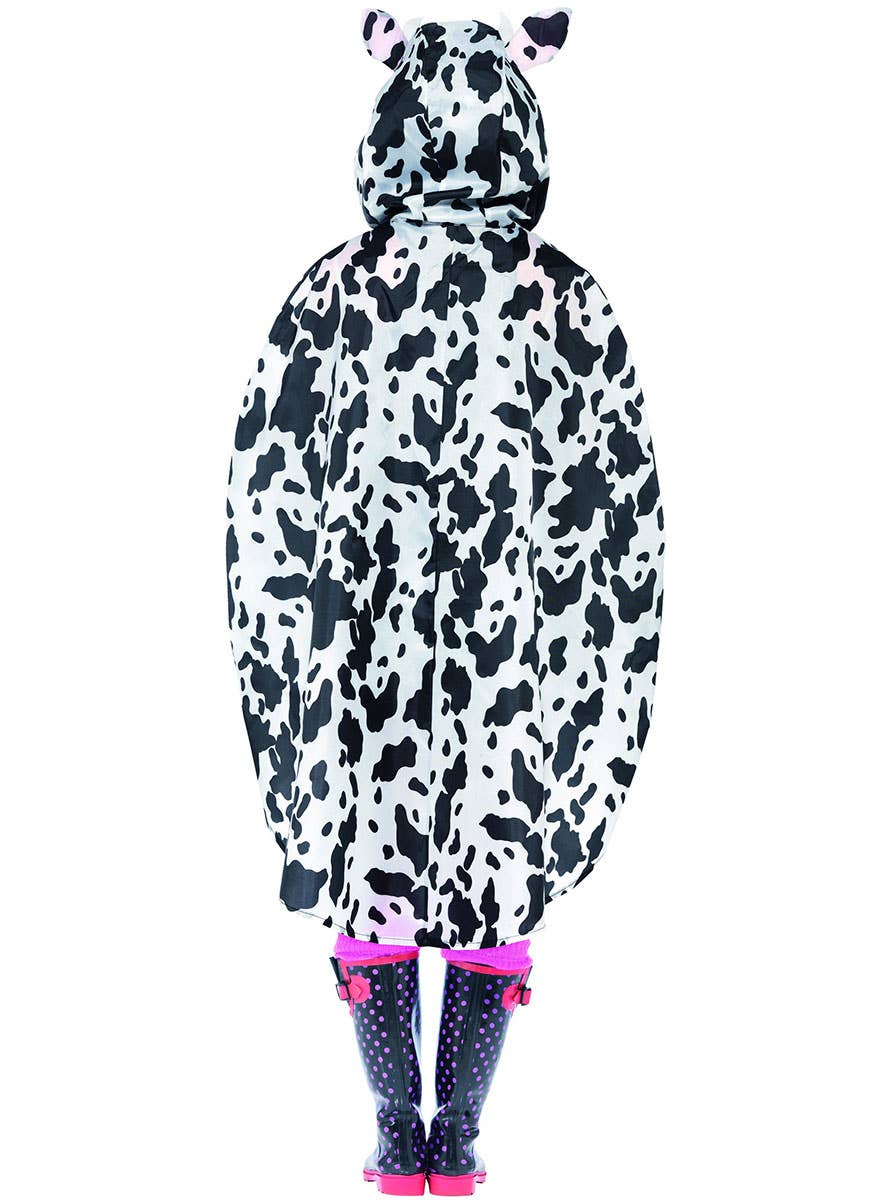 Image of Spotty Cow Women's Animal Party Costume Poncho - Back Image