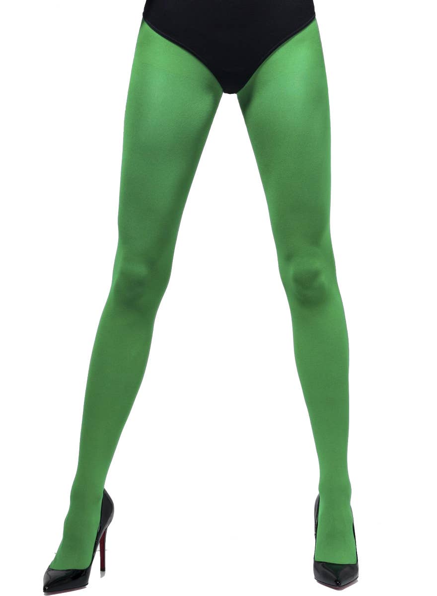 Opaque Green Full Length Women's Stockings - Main Image