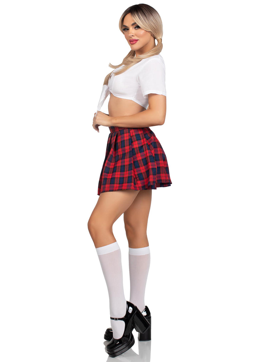 Naughty Schoolgirl Sexy Women's Costume - Side Image