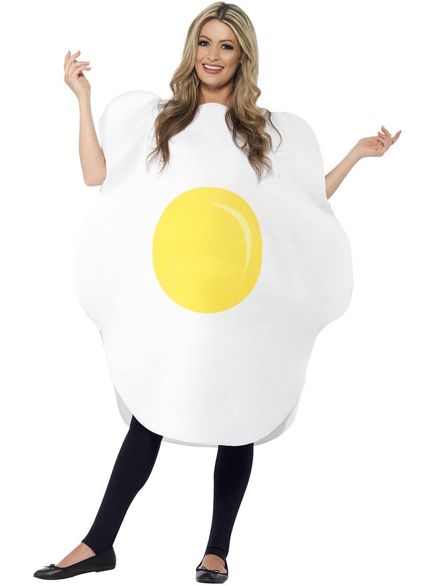 Image of Sunny Side Up Women's Egg Costume - Front Image