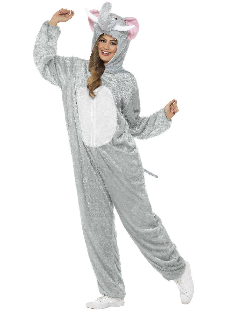 Image of Elephant Women's Onesie Fancy Dress Costume - Front Image