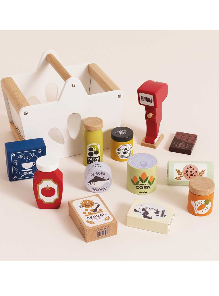 Wooden 15Pc Groceries And Scanner Pretend Toy - Alternate Image 2