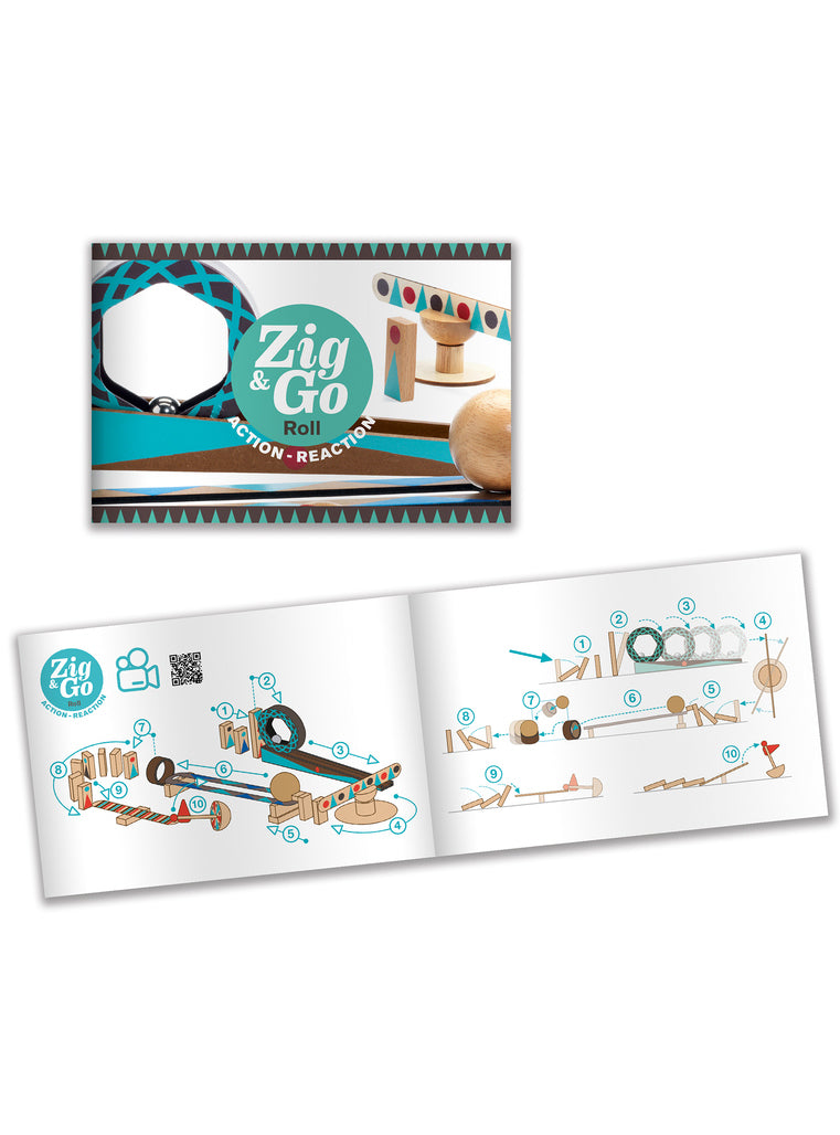 Wooden 28Pc Zig And Go Set - Instruction Image